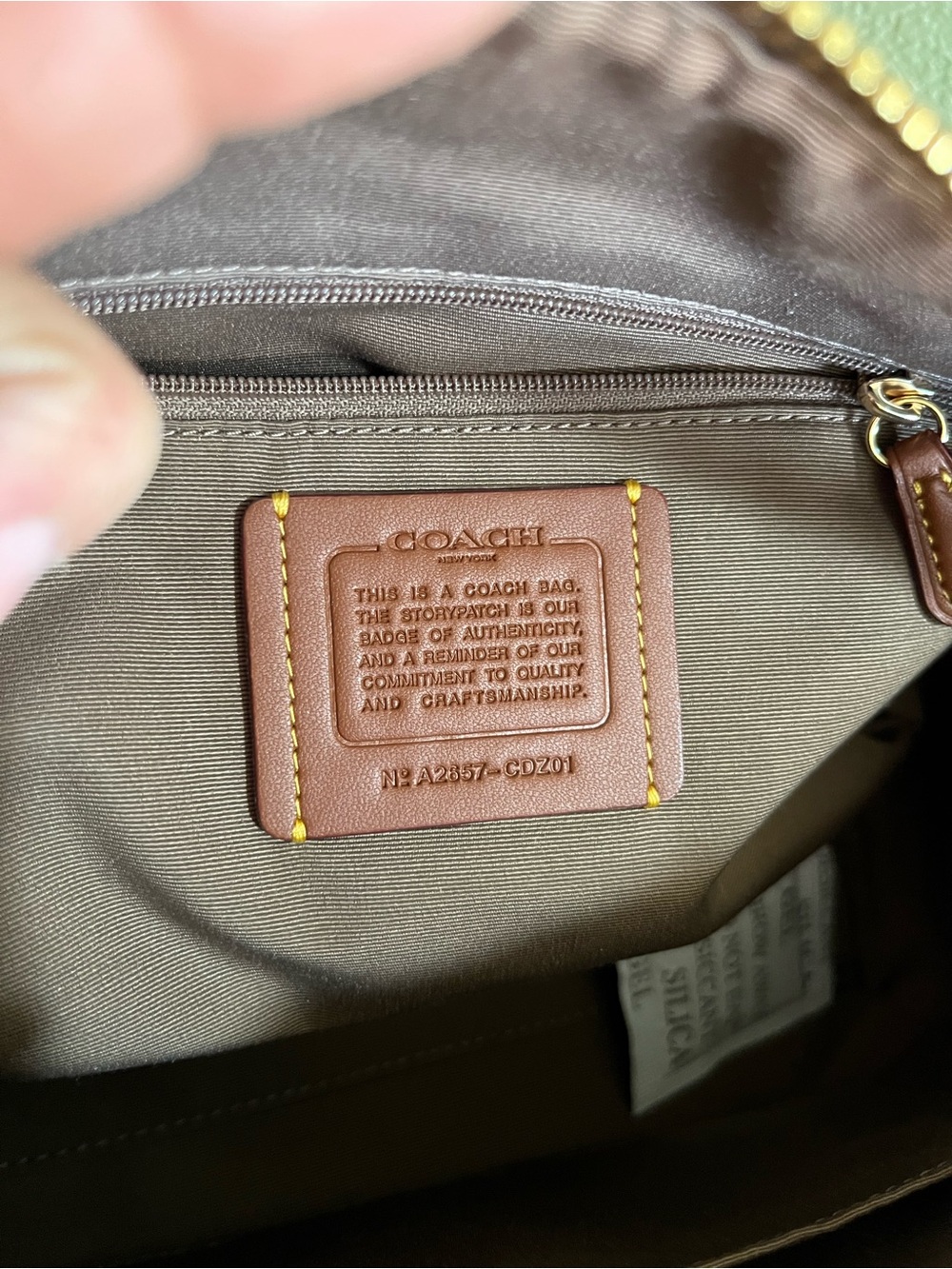 Coach Rowan Floral Embroidery Satchel Oak Color - Picture 6 of 10